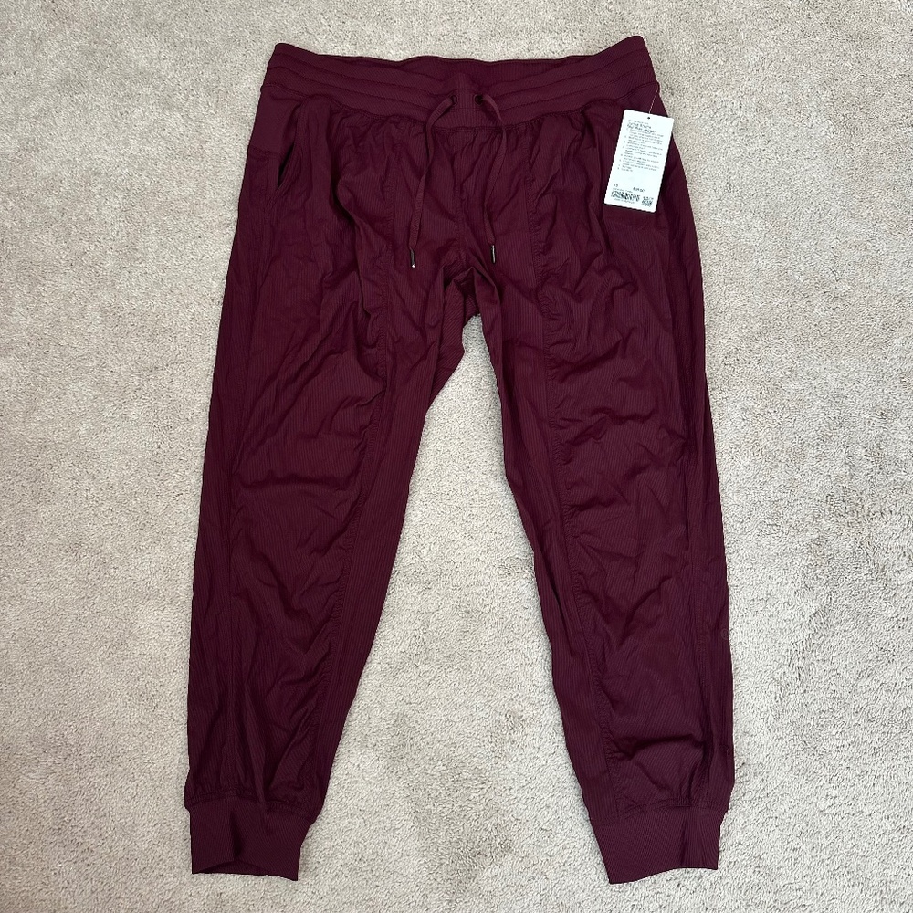 NEW Lululemon Studio Mid-Rise Jogger - Red Garnet